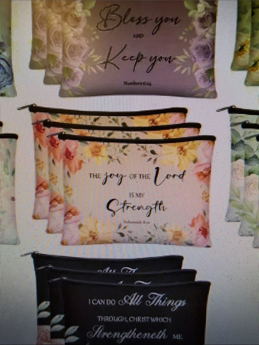 ❣️5/$25❣️2 Inspirational cosmetic bag - assorted collection. Random pull choices - Picture 2 of 7